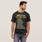 Senior Citizen Sms Code Cool Funny Old People T-shirt (Voorkant volledig)