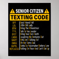 Senior Citizen Sms Code Cool Grappig Oude Mensen