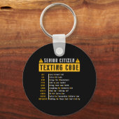 Senior Citizen's Texting Code Cadeau voor Gra Sleutelhanger (Voorkant)