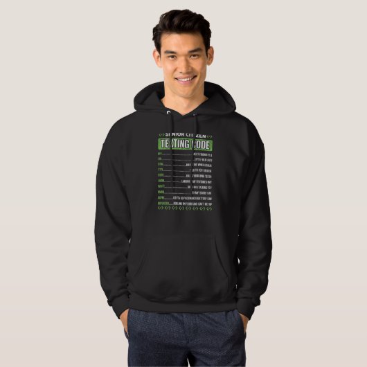 Senior Citizen's Texting Code for Grandpa Hoodie (Voorkant volledig)