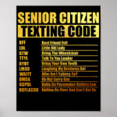 Senior Citizen's Texting Code Grandpa Poster (Voorkant)