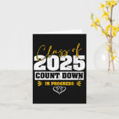 Senior CL van 2025 Aftellen naar Afstuderen Matchi Kaart (Gele Bloem)