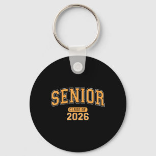 Senior CL van 2026 Afstuderen gebogen Oranje lette Sleutelhanger