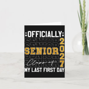 Senior Cl van 2027 Terug naar school Laatste eerst Kaart