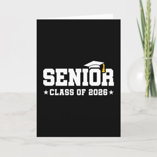 Senior Class of 2026 Bold Graduation Typography Kaart (Voorkant)