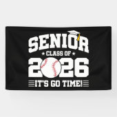Senior Class of 2026 It’s Go Time Baseball Grad Spandoek (Horizontaal)