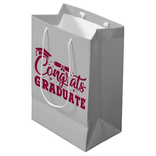 Senior Congrats Afstuderen Medium Cadeauzakje (Voorkant Gekanteld)