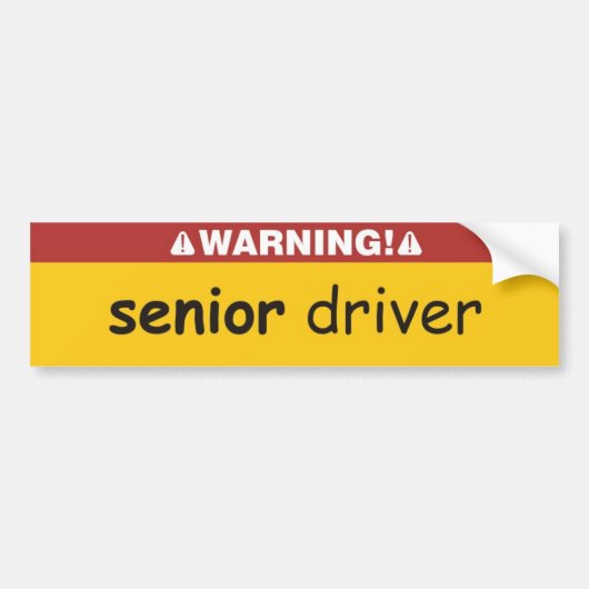 senior driver bumpersticker (Voorkant)