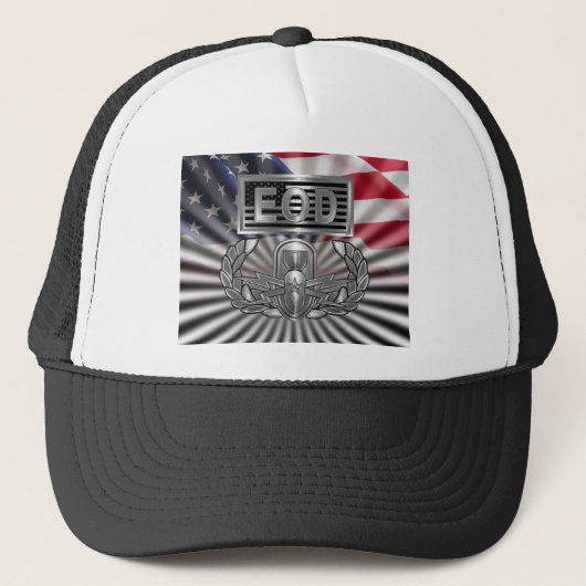 “Senior EOD” herdenkingsgeschenk Trucker Pet (Voorkant)