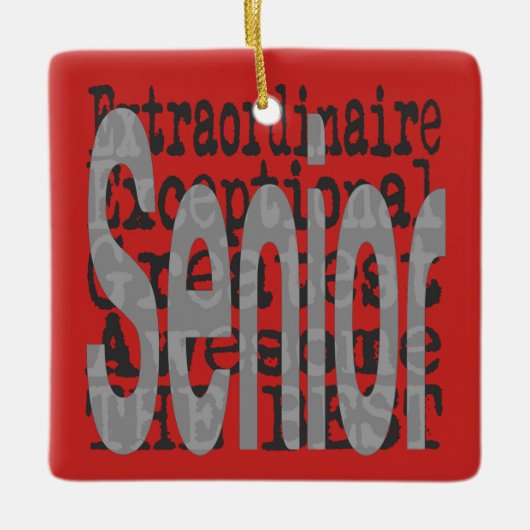 Senior Extraordinaire Keramisch Ornament (Voorkant)