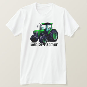 "Senior Farmer" en Green Tractor T-shirt