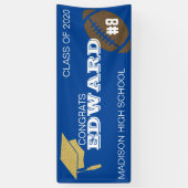 Senior Football Afstuderen Banner Sign (Verticaal)