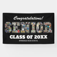 Senior Foto Collage School Afstudeerfeest Bord