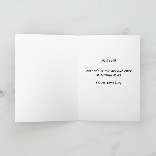 Senior Funny Flashback Ajouter une carte d'anniver (Intérieur)