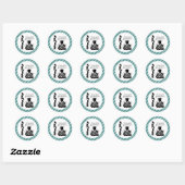 Senior Girl-Afstuderen - DIY-kleur Ronde Sticker (Vel)