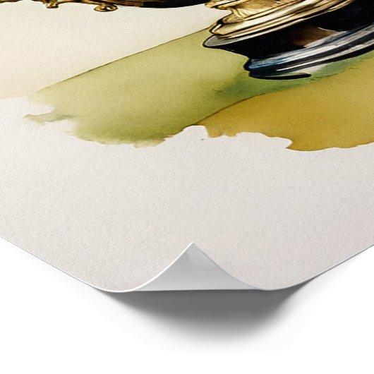 Senior Golfer - Golf Art Print (Hoek)