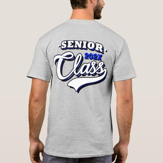 Senior Graduating class of blue T-Shirt (Achterkant)