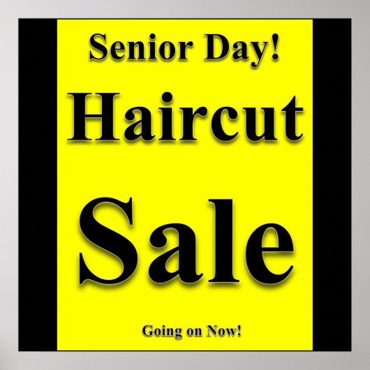 Senior Haircut Sale Poster Matte (Voorkant)