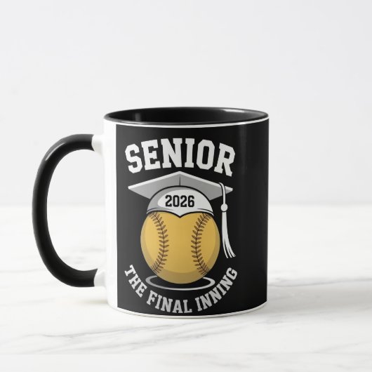 Senior Het Laatste Inning 2026 Softbal Afstuderen Mok (Links)