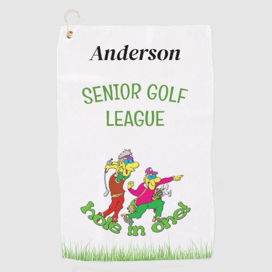 Senior Hole in één Golfhanddoek (Voorkant)