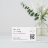 Senior Home Help Zorgverlener QR-codeondersteuning Visitekaartje (Staand voorkant)