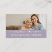 Senior Home Help Zorgverlener QR-codeondersteuning Visitekaartje (Achterkant)