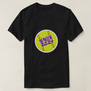 Senior Jaar 2024 op Geel Softbal T-shirt