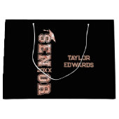 Senior Jaar Afstudeerder Foto Afstuderen Glitter J Groot Cadeauzakje (Voorkant)