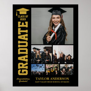 Senior Jaar Afstuderen Afstuderen Dag Fotocollage Poster