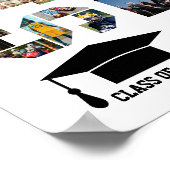 Senior Jaar Afstuderen Dag Woord Fotocollage Poster (Hoek)