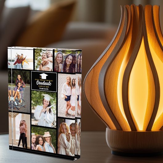 Senior Jaar Vrienden Collage 2025 Afstuderen Gift Fotoblokken