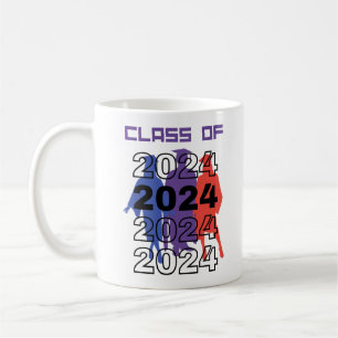Senior klas van 2024 Afstuderen middelbare school Koffiemok