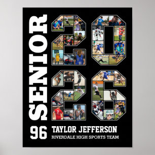 Senior Klas van 2026 Sportteam Fotocollage Poster