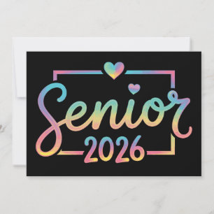 Senior Klas Van 2026 Tie Dye Afstuderen 26 Grad Kaart