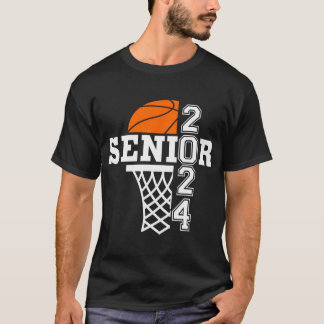 Senior klasse van 2024 basketbal senioren terug na t-shirt
