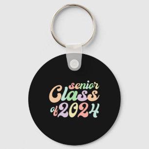 Senior klasse van 2024 kleurrijk sleutelhanger