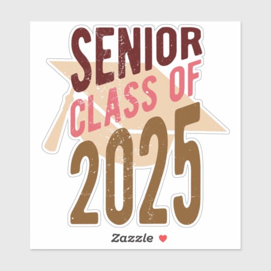 Senior klasse van 2025 sticker (Vel)