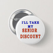 SENIOR KORTING RONDE BUTTON 5,7 CM (Voorkant /achterkant)