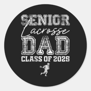 Senior Lacrosse Dad CL van 2025 Afstuderen Lacross Ronde Sticker