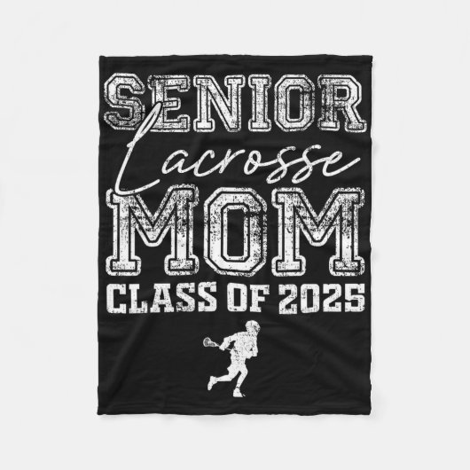 Senior Lacrosse Mom CL van 2025 Afstuderen Lacross Fleece Deken (Voorkant)