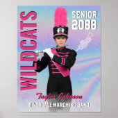 Senior Marchingband Maatwerk Fotocadeau Sporten Poster (Voorkant)