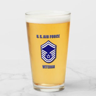 Senior Master Sergeant USAF glazen beker