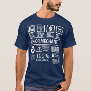 Senior Mechanic MultiTasking Certified Job Gift IT T-shirt