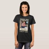 Senior Moeder Aangepaste Foto Script Naam Afstuder T-shirt (Voorkant volledig)