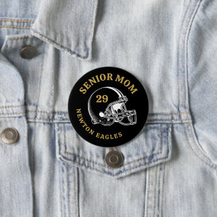 Senior Moeder Vintage Voetbalhelm Gepersonaliseerd Ronde Button 7,6 Cm
