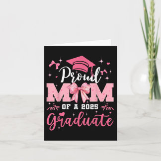 Senior Mom 2025 Afstuderen Trots Mom Coquette Bow Kaart