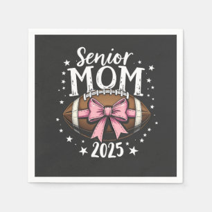 Senior Mom 2025 Klasse van Afstuderen Football Servet