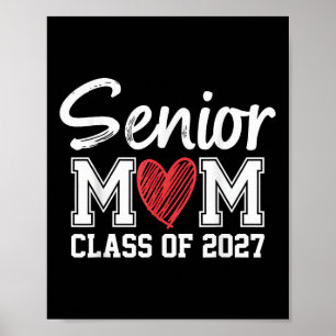 Senior Mom CL van 2027 Afstuderen Trotse moeder va Poster
