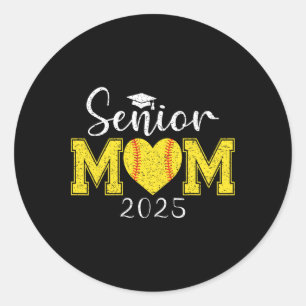 Senior Mom Softll 2025 CL van 2025 Afstuderen Ronde Sticker