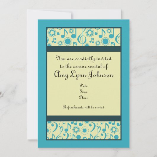 Senior Music Considérant Invitation (Dos)